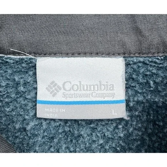 Columbia Men's Night Wave Heather Sweatshirt Hart Mountain Half Zip L/S Sz L - Picture 6 of 9